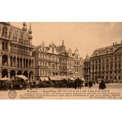 Carte postale ancienne Bruxelles Grand-Place côtés sud-est et nord-est maisons corporatives édition Desaix