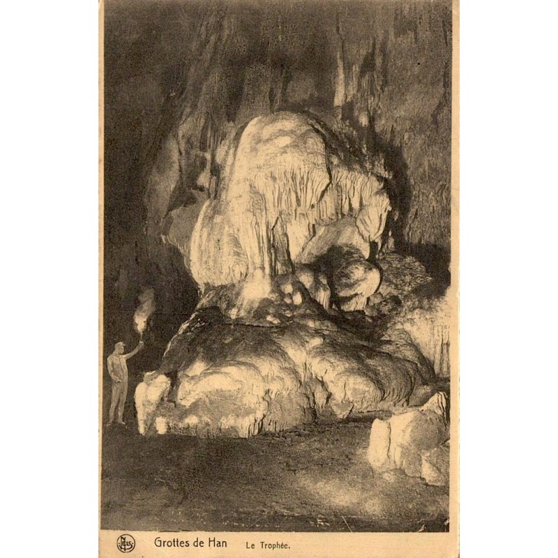 Carte postale ancienne Han-sur-Lesse Grottes de Han Le Trophée Belgique
