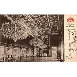 Carte postale ancienne Bruxelles Palais Royal Salle des Marbres intérieur Belgique