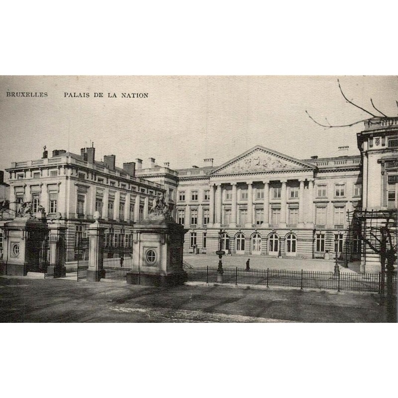 Carte postale ancienne Bruxelles Palais de la Nation façade du Parlement Belgique