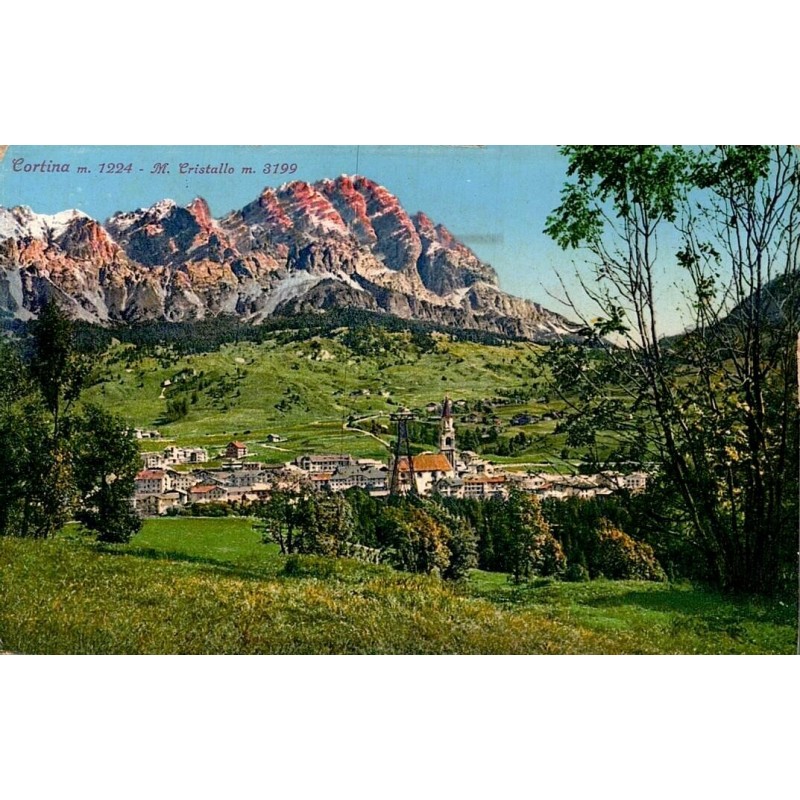 Carte postale semi-moderne Cortina d'Ampezzo Monte Cristallo Dolomites Italie