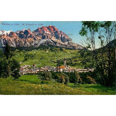 Carte postale semi-moderne Cortina d'Ampezzo Monte Cristallo Dolomites Italie