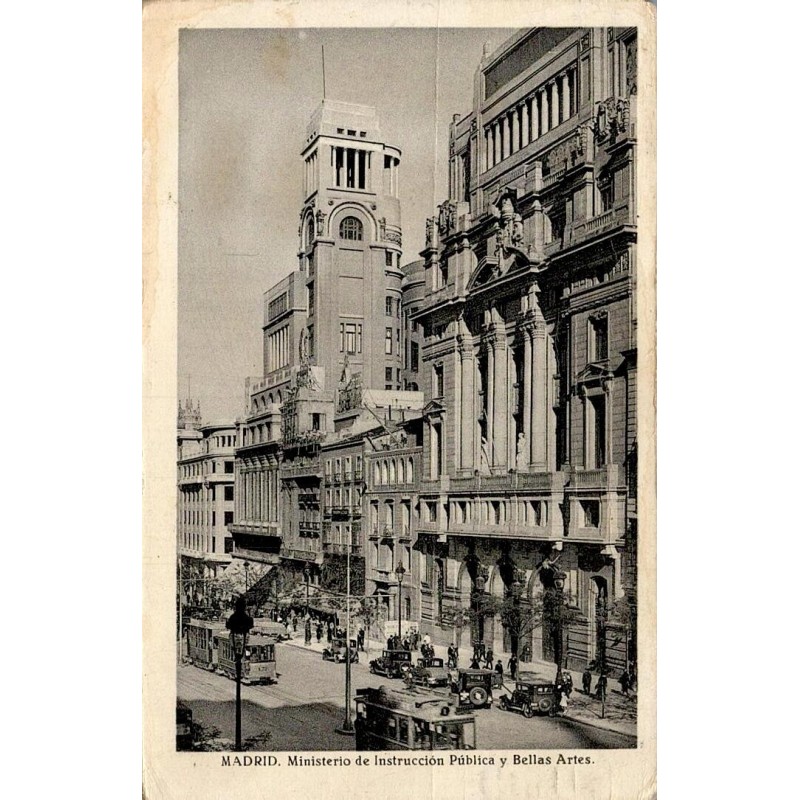 Madrid Ministerio de Instrucción Pública y Bellas Artes carte postale ancienne CPA