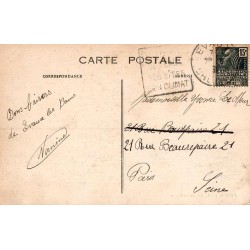 Carte postale ancienne Évaux-les-Bains avenue établissement thermal