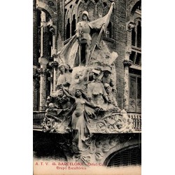 Barcelona Orfeó Català groupe sculpté Palau de la Música carte postale ancienne CPA ATV 46