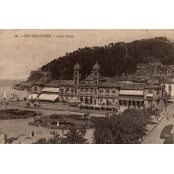 San Sebastian Gran Casino carte postale ancienne CPA vue panoramique Pays basque Espagne