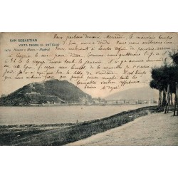 San Sebastian Vista desde el Antiguo carte postale ancienne CPA Hauser y Menet 1479