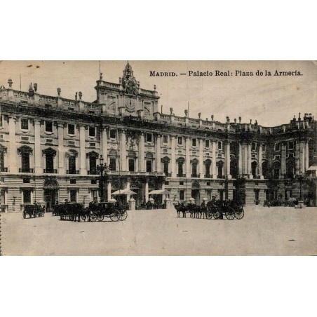 Madrid Palacio Real Plaza de la Armería carte postale ancienne CPA palais royal Espagne