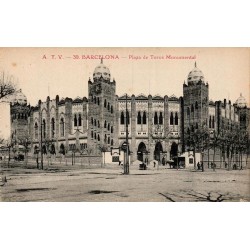 Barcelona Plaza de Toros Monumental carte postale ancienne CPA A.T.V. 39 arènes