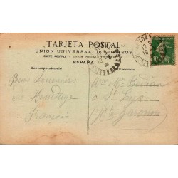 Ondaraik Visto desde Fuenterrabia Espagne Carte Postale Ancienne CPA Marcel Delboy