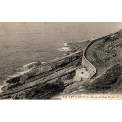 San Sebastián paysage du mont Urgull carte postale ancienne CPA n°143
