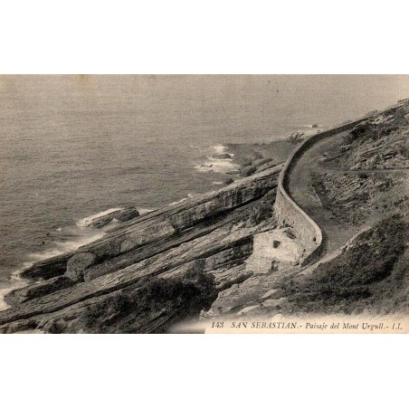 San Sebastián paysage du mont Urgull carte postale ancienne CPA n°143
