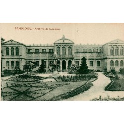 Pamplona Archivo de Navarra carte postale ancienne CPA façade des Archives de Navarre