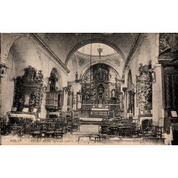 Vielha intérieur de l'église Sant Miquèu carte postale ancienne CPA Vall d'Aran