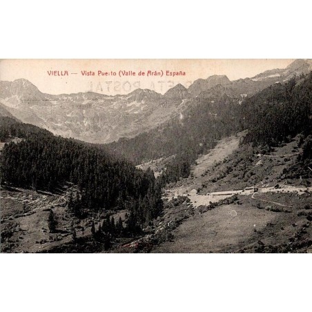 Vielha vue panoramique Vall d'Aran carte postale ancienne CPA