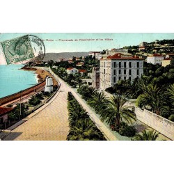 San Remo Promenade de l'Impératrice et les Hôtels carte postale ancienne CPA circulée Italie