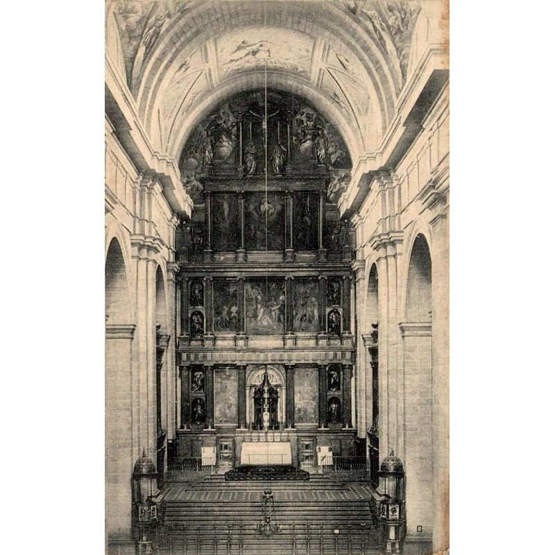 San Lorenzo de El Escorial Retable du Maître-Autel carte postale ancienne CPA Espagne
