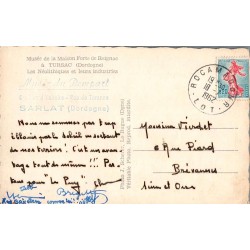 Carte postale ancienne Musée Maison Forte de Réignac Néolithiques