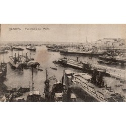 Genova Panorama del Porto carte postale ancienne CPA port de Gênes Italie
