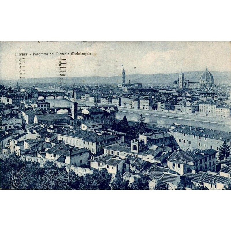 Firenze Panorama dal Piazzale Michelangelo carte postale ancienne CPA Florence Italie