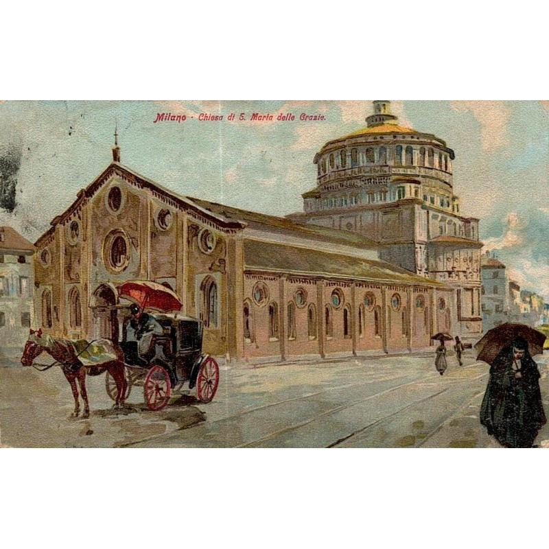Milano Chiesa di Santa Maria delle Grazie carte postale ancienne CPA Italie