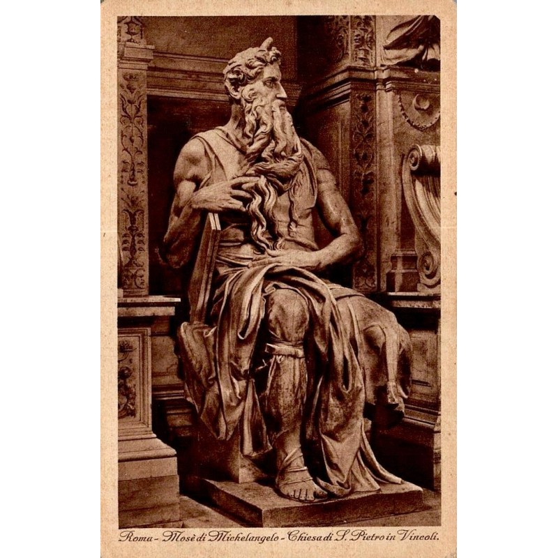 Rome Mosè de Michel-Ange San Pietro in Vincoli carte postale ancienne CPA Italie