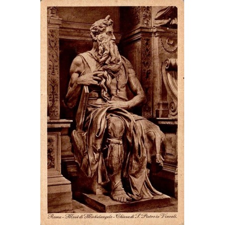Rome Mosè de Michel-Ange San Pietro in Vincoli carte postale ancienne CPA Italie