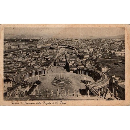 Rome panorama depuis la coupole de Saint-Pierre carte postale ancienne CPA Vatican Italie