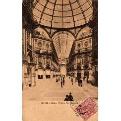 Milano Galleria Vittorio Emanuele II intérieur carte postale ancienne CPA Italie