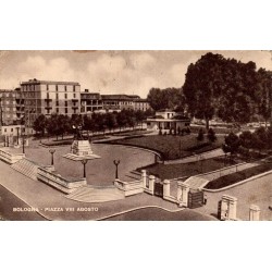 Bologna Piazza VIII Agosto carte postale ancienne CPA place historique Émilie-Romagne
