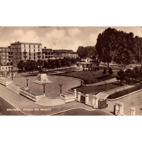 Bologna Piazza VIII Agosto carte postale ancienne CPA place historique Émilie-Romagne