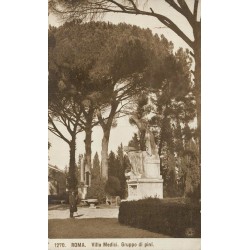 Rome Villa Medici groupe de pins carte postale ancienne CPA n°1270 Italie