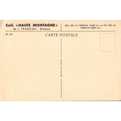 Carte postale ancienne Col de la Temple Pic de la Temple haute montagne