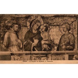 Assisi La Vergine col Bambino e San Francesco carte postale ancienne CPA Cimabue Ombrie