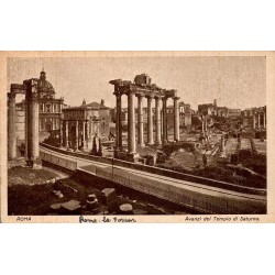 Rome Avanzi del Tempio di Saturno carte postale ancienne CPA Forum Romain Italie