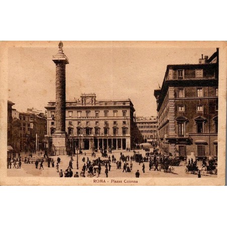 Rome Piazza Colonna carte postale ancienne CPA colonne de Marc Aurèle Italie