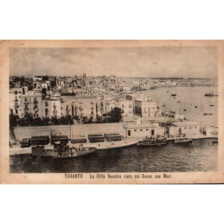 Taranto La Città Vecchia vista dal Corso Due Mari carte postale ancienne CPA Pouilles Italie