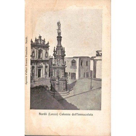 Nardò Colonna dell'Immacolata carte postale ancienne CPA Pouilles Italie