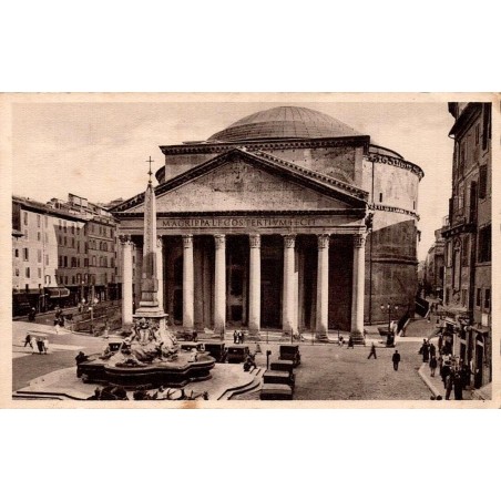 Rome Il Pantheon carte postale ancienne CPA Italie vue du Panthéon