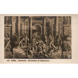 Rome Raffaello Battesimo di Costantino carte postale ancienne CPA Vatican Italie