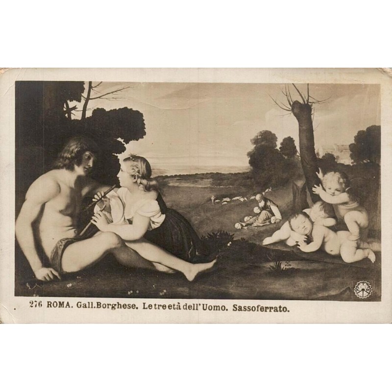 Rome Galerie Borghèse Le Tre Età dell'Uomo Sassoferrato carte postale ancienne CPA Italie