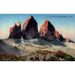 Tre Cime di Lavaredo m 3003 carte postale ancienne CPA Dolomites Italie