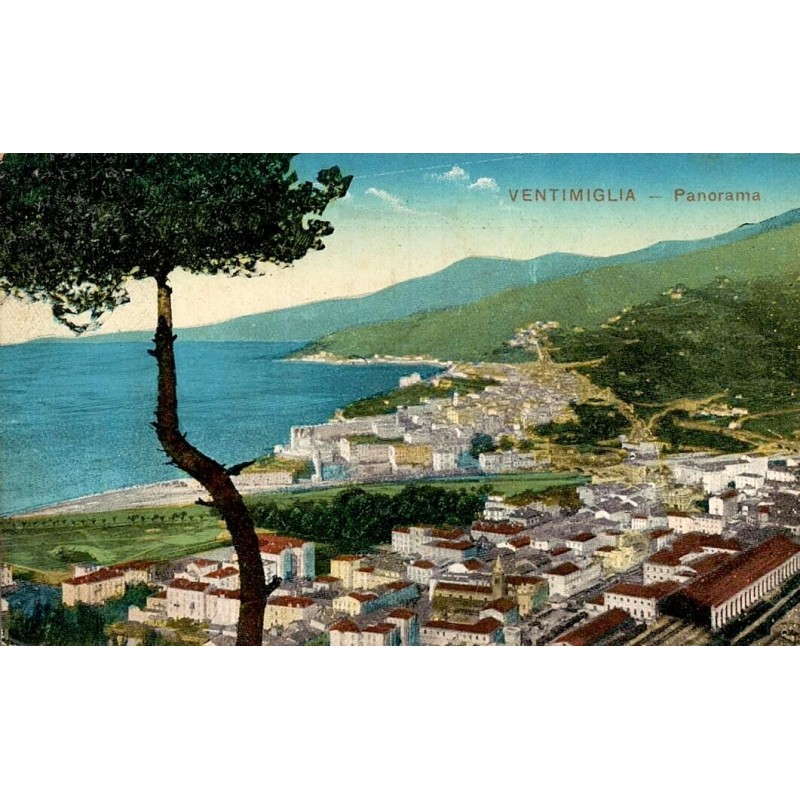 Vintimille Panorama carte postale ancienne CPA Italie Ligurie vue générale