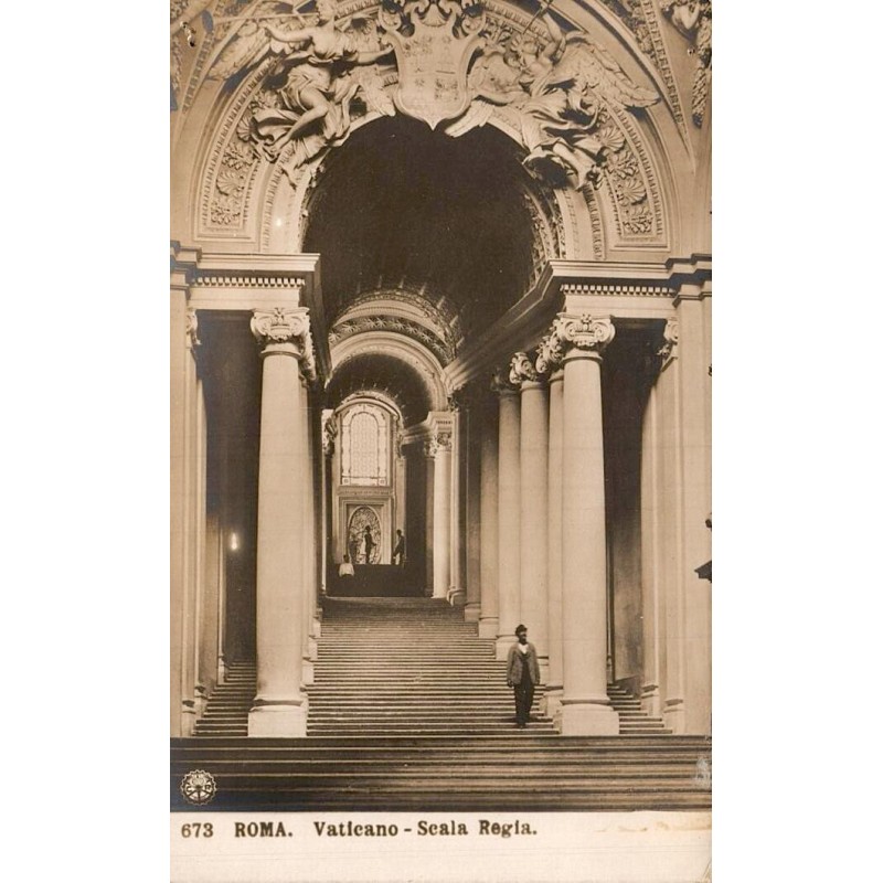 Rome Vaticano Scala Regia carte postale ancienne CPA escalier du Palais apostolique Italie
