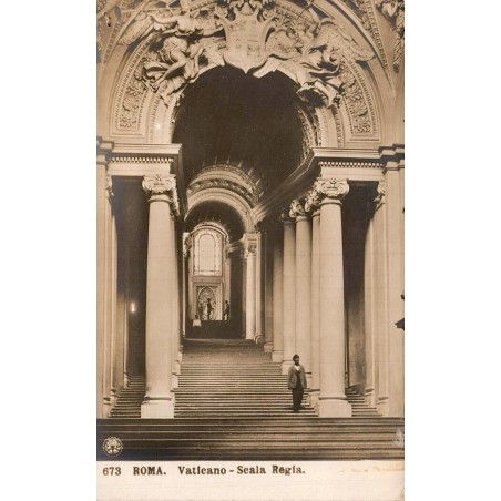 Rome Vaticano Scala Regia carte postale ancienne CPA escalier du Palais apostolique Italie