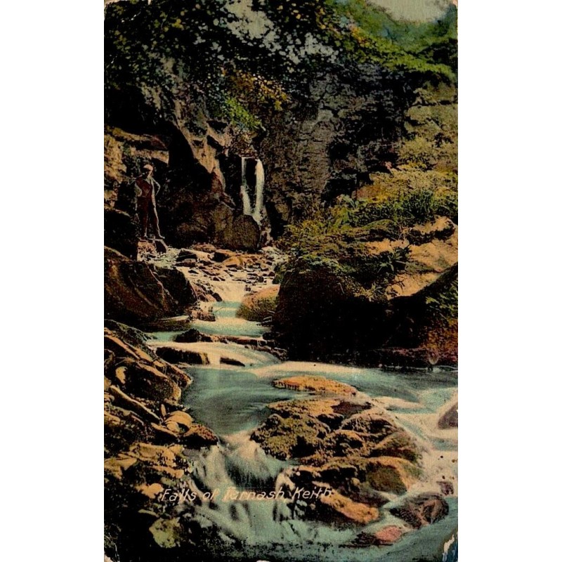 Keith Falls of Tarnash carte postale ancienne CPA circulée 1946 Écosse cascade