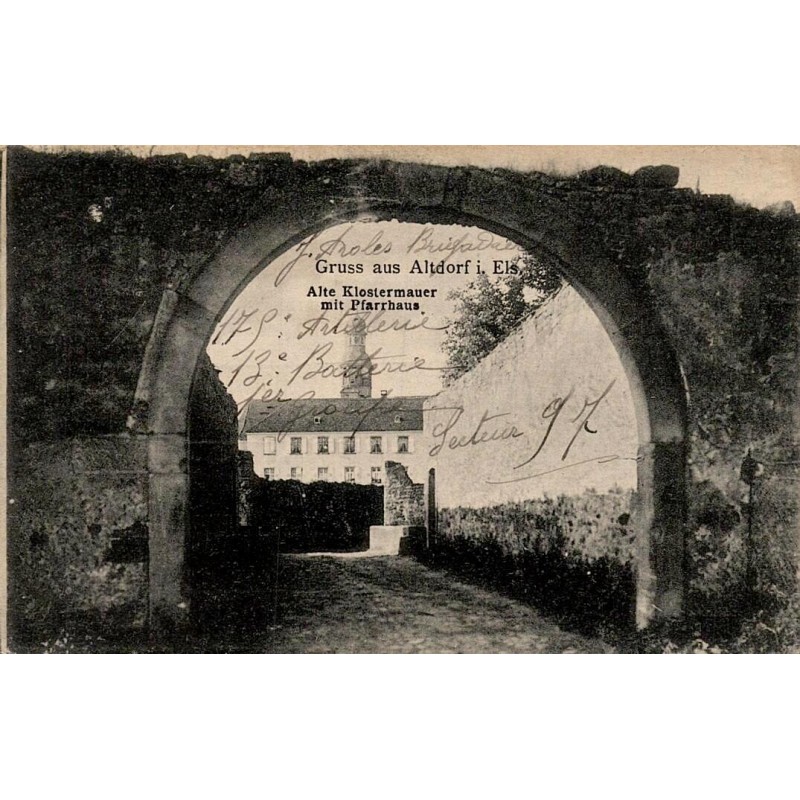Carte postale ancienne CPA Altorf ancienne muraille du monastère et presbytère Gruss aus Altdorf i Els