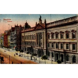 Carte postale ancienne CPA Mannheim Postamt bureau de poste principal en Allemagne vue colorisée