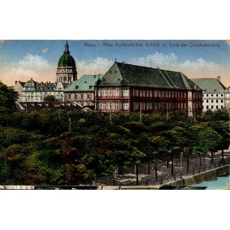 Carte postale ancienne CPA Mayence ancien château des Princes-Électeurs et Christuskirche Allemagne