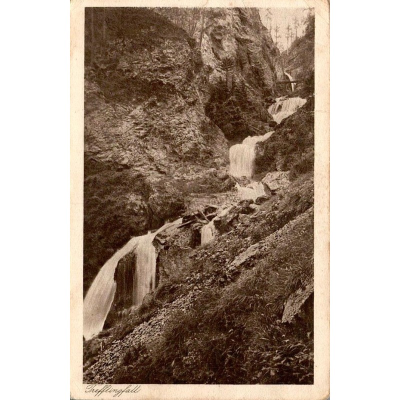 Carte postale ancienne CPA Trefflingfall cascade naturelle en Styrie Autriche paysage alpin